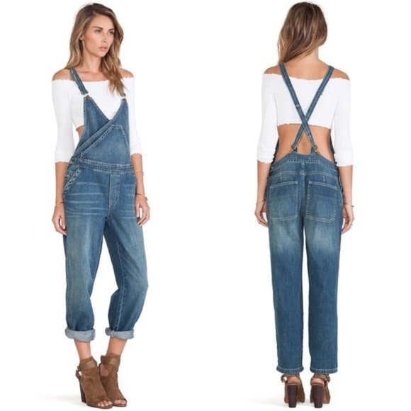 Free People Denim - Free People Surplice Denim  Overalls